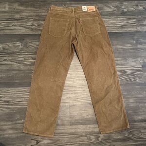 LEVI's 94 Men's retro baggy mid rise cordouroy pants tan brown cognac size 32x31